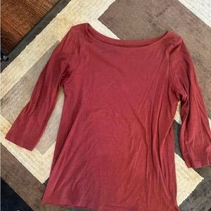 Loft long sleeve orange shirt